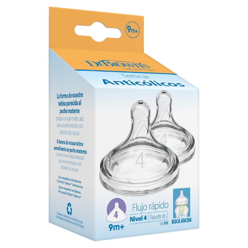 Dr. Brown's Tétine silicone Options+ Large bouche Niveau 4 +9 mois