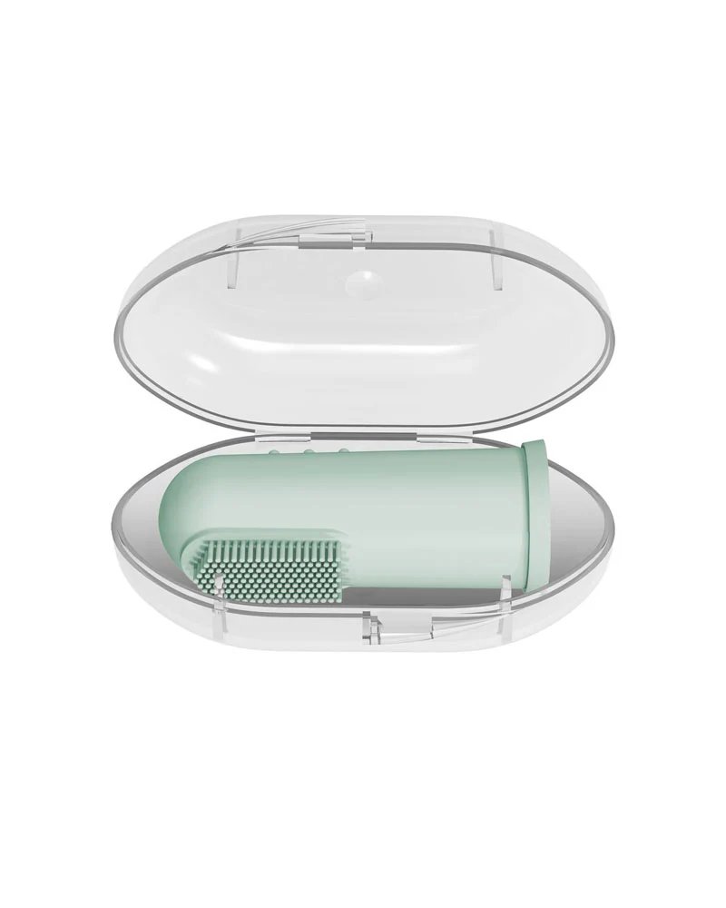 Dr. Brown&#039;s Brosse à dents en silicone avec étui 3M+ - Vert