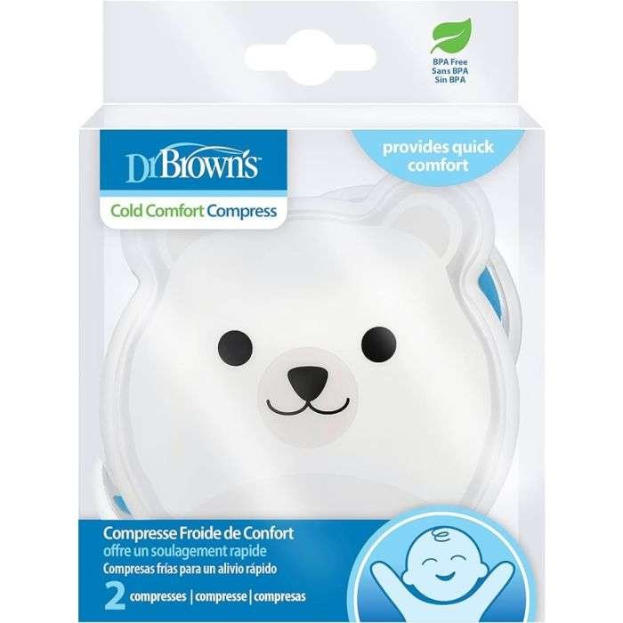 Dr Brown's Compresse Froide Confort 2 Compresses Ours Polaire et Baleine
