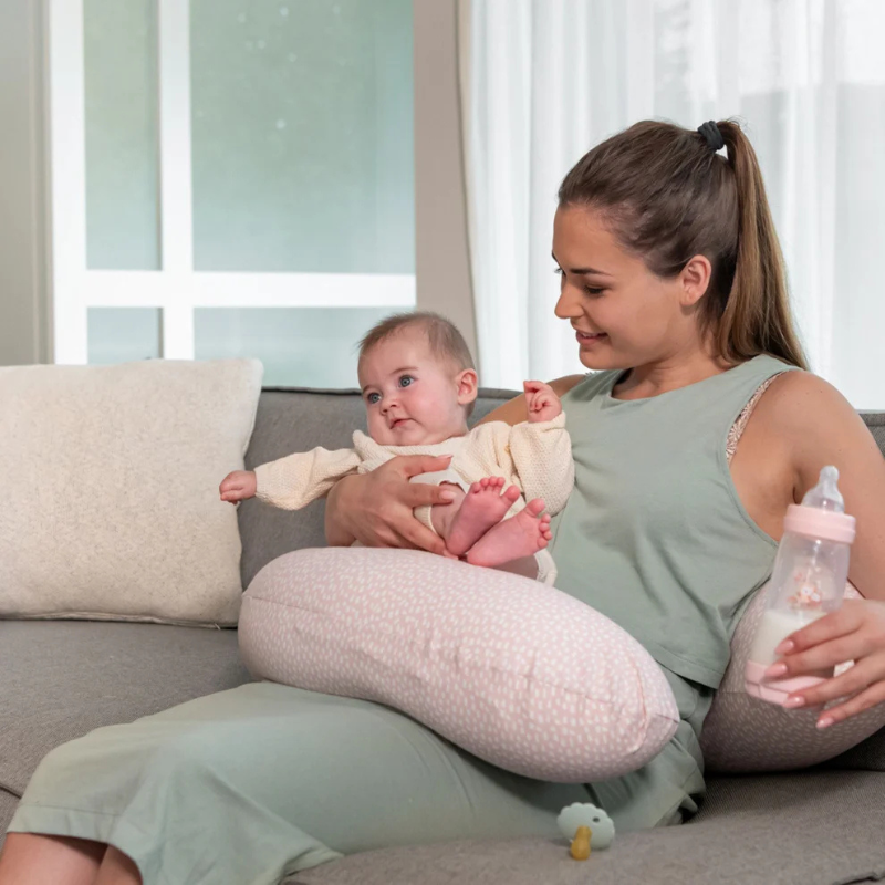 Doomoo Coussin d'Allaitement et Maternité Buddy - Cloudy Pink