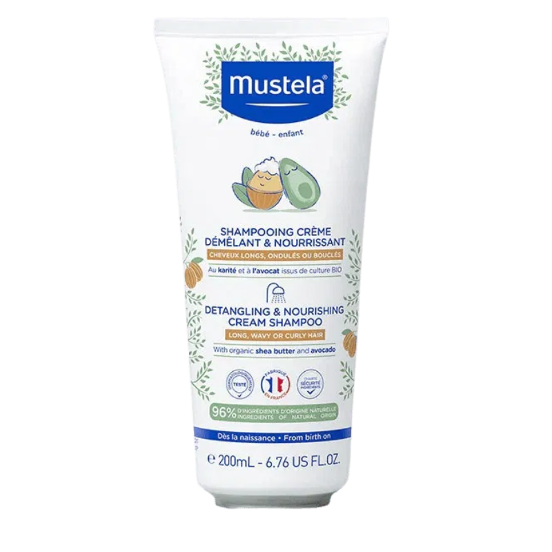 Mustela Shampooing Crème Démêlant et Nourrissant Cheveux Bouclés 200ml