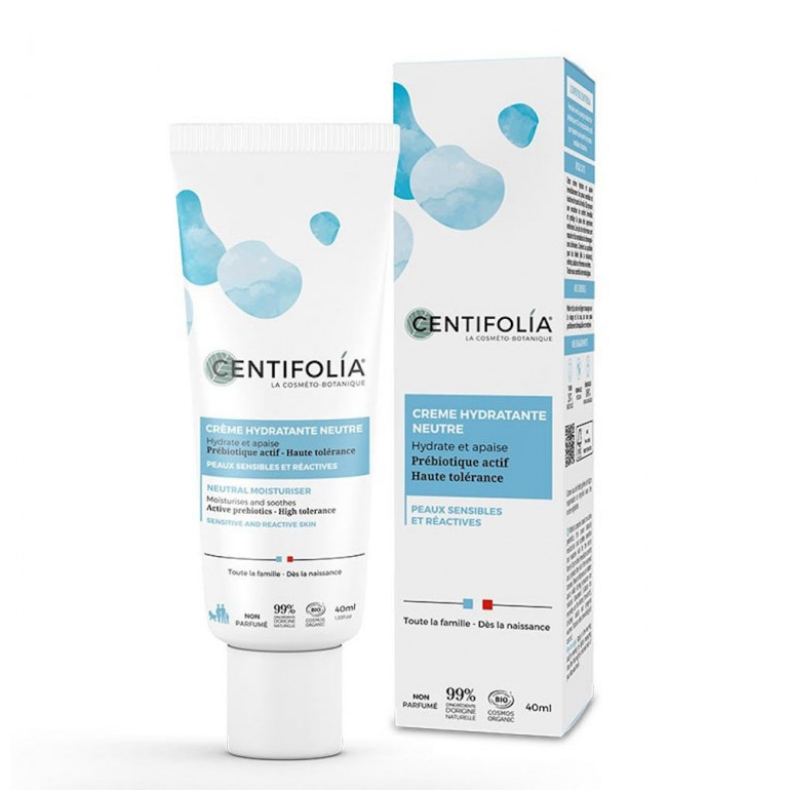 Crème Hydratante Neutre Bio - Visage et Cou 40 ml - Centifolia
