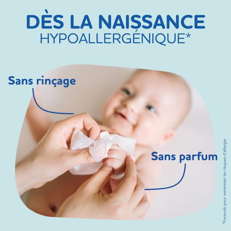 Lingettes Dodie Nettoyantes à l&#039;Eau x50