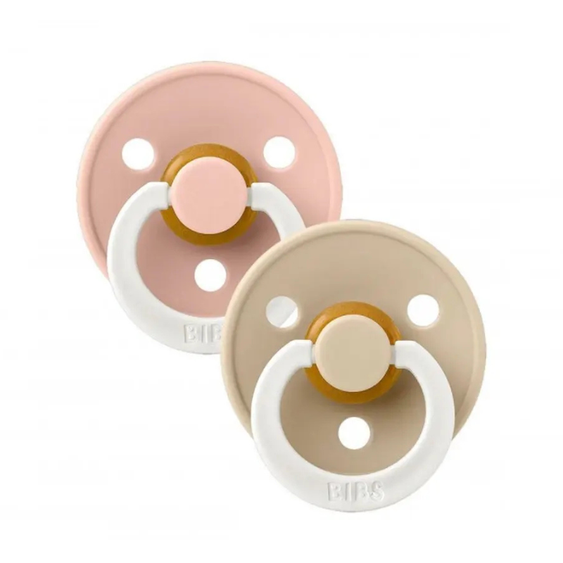 BIBS – Lot de 2 Sucettes Anatomiques Blush-Vanille