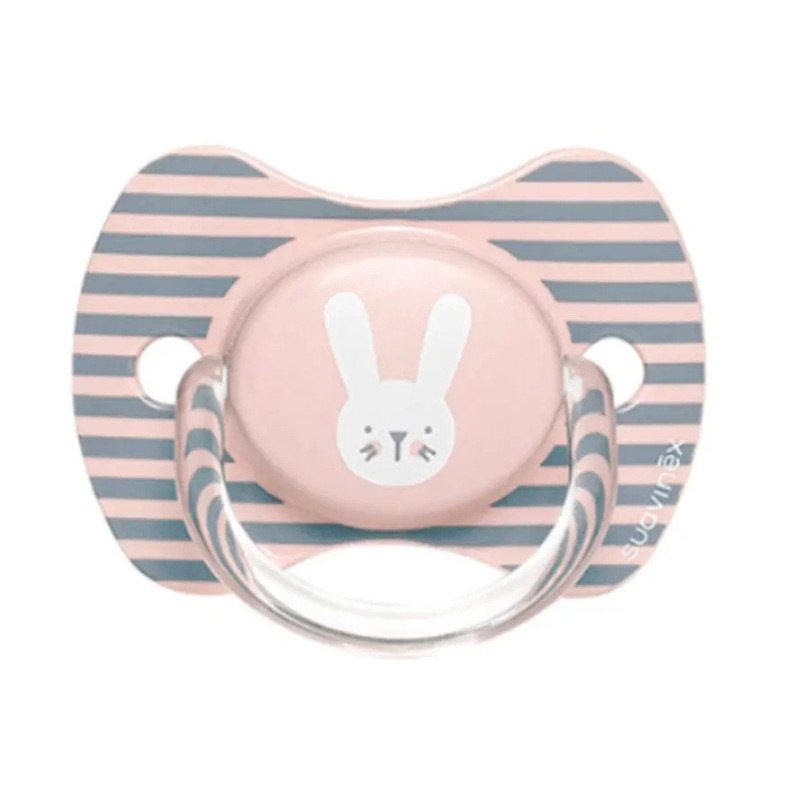 Sucette Premium avec Tétine Symétrique Silicone - 6/18M- Rose