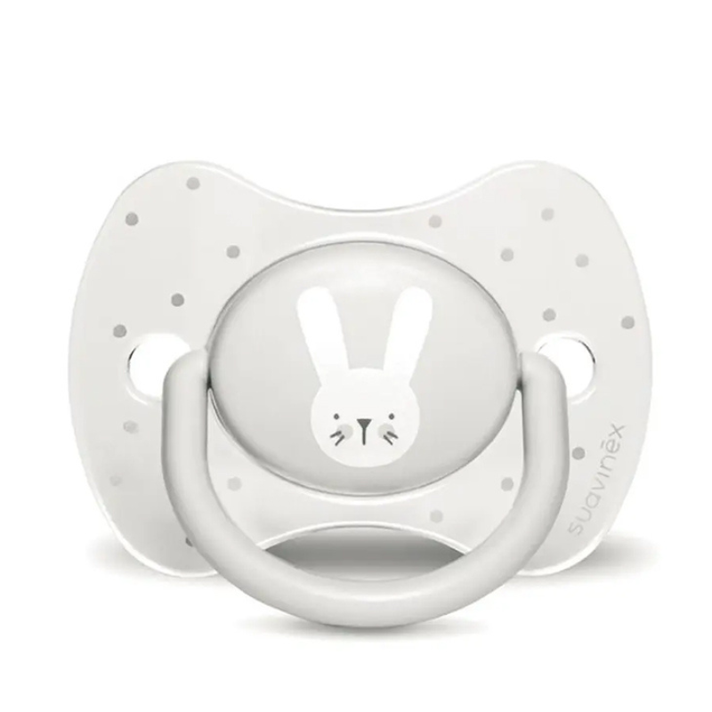 Suavinex sucette réversible lapin gris 0-6m