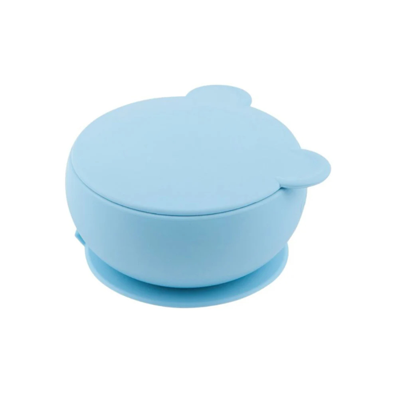 Set en Silicone MINIKOIOI Bol Gobelet Cuillère – Bleu