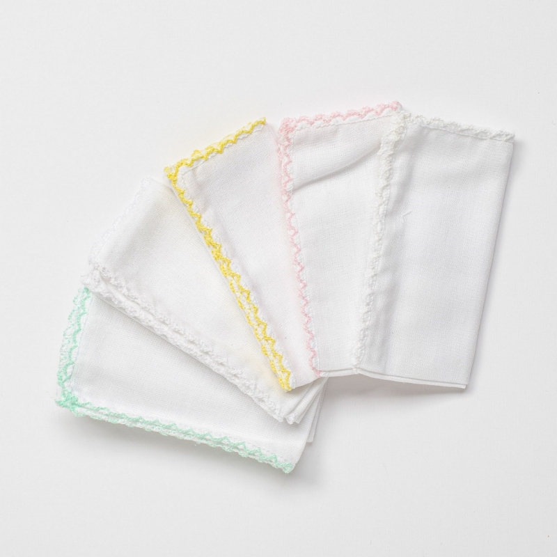 Lingettes buccales Andywawa Basic, lot de 5, 25 x 25 cm, rose, AC24447