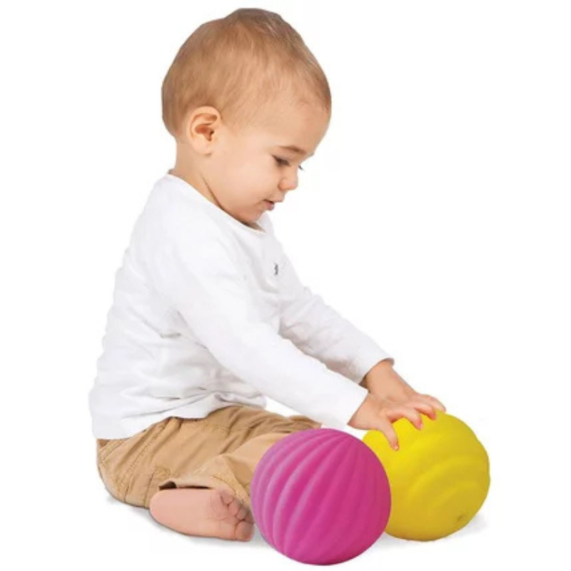 Coffret 3 Balles Sensorielles Roses – LUDI