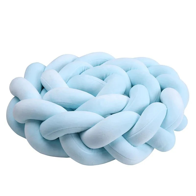 Tour de Lit Tressé Bleu Turquoise