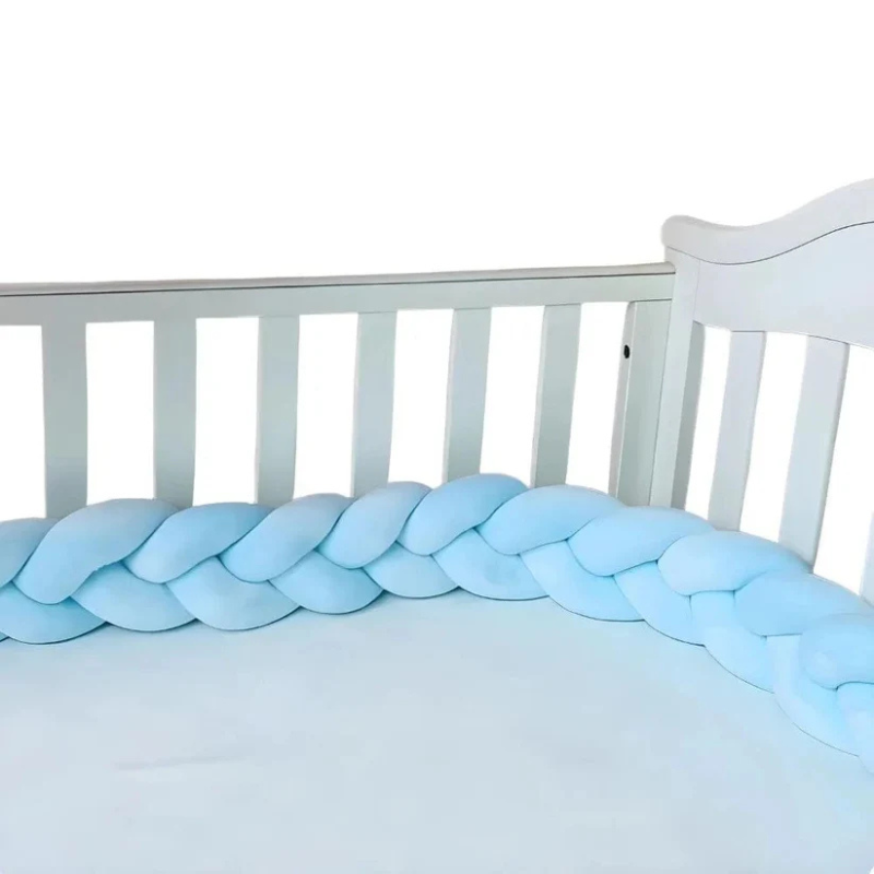 Tour de Lit Tressé Bleu Turquoise