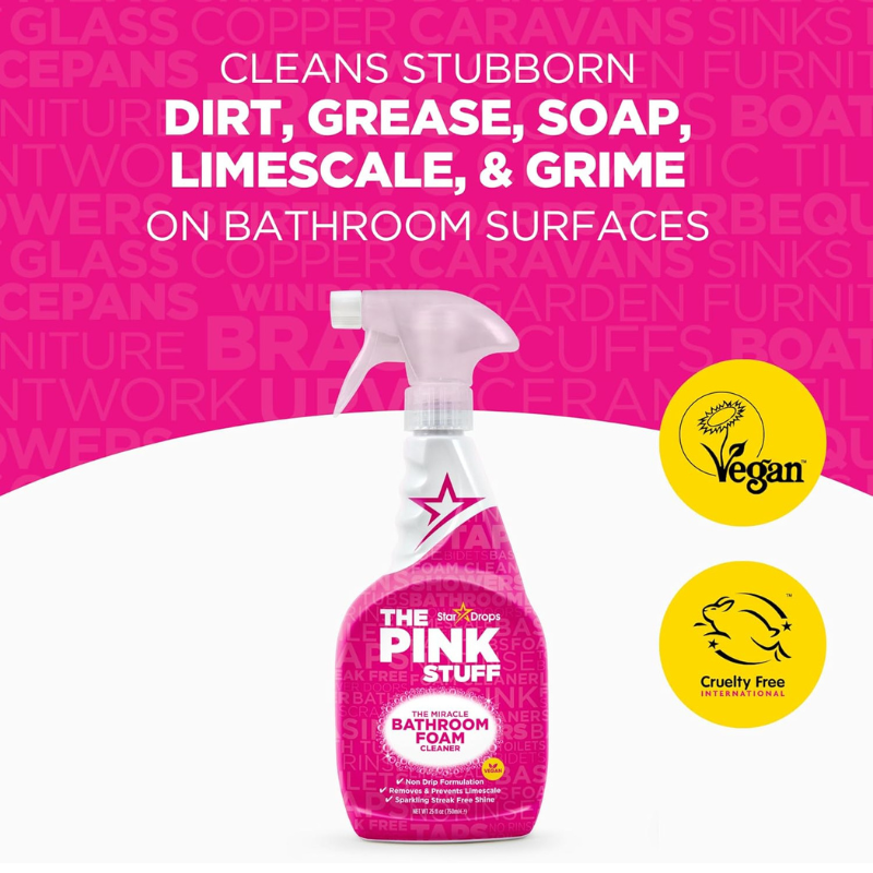 The Pink Stuff Le nettoyant moussant miracle pour salle de bain 750 ml