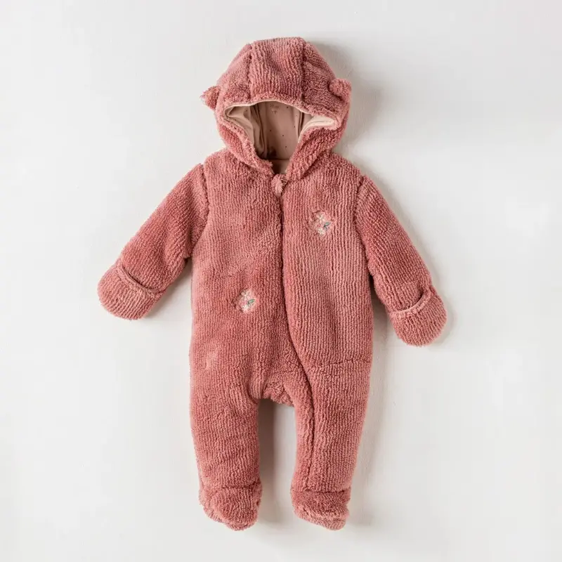 xx Andywawa AC24371 Floral Baby Welsoft Baby Cosmonaute Vieux Rose