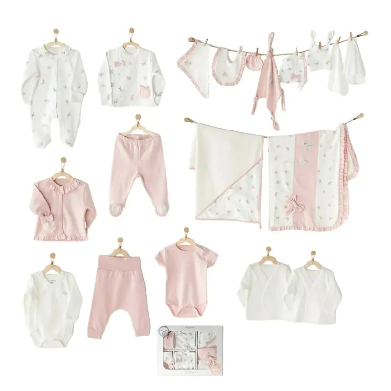xx AndyWawa  Coffert Naissance 20 pièces Sortie d'hôpital rose