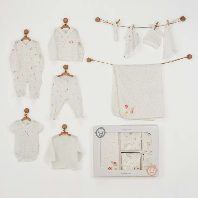 xx Andywawa – Coffret de 10 lingettes pour nouveau-né motif Sirène