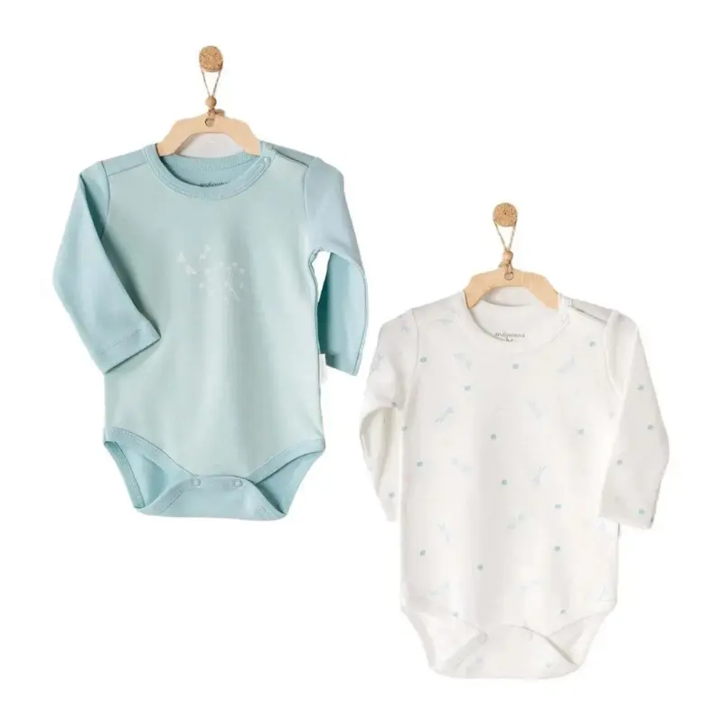 xx Andywawa Lot de 2 Bodys Bébé Menthe