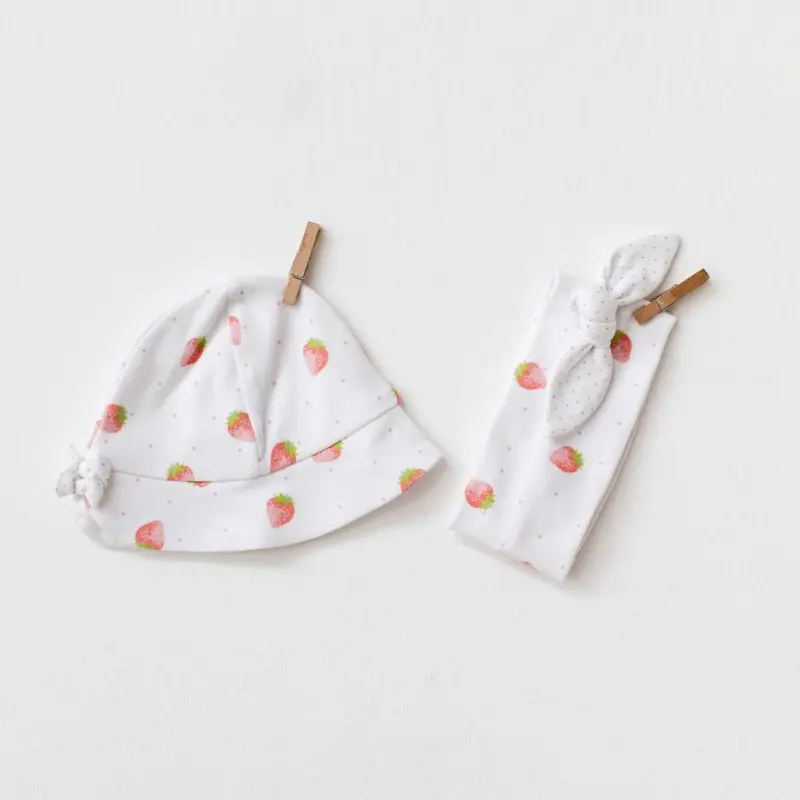 xx Andywawa Picnic Time Bonnet et bandana pour bébé AC21742 Blanc