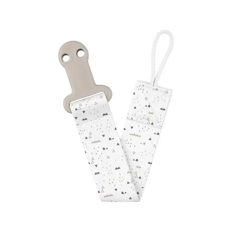 Attache sucette avec ruban Savanna Beige
