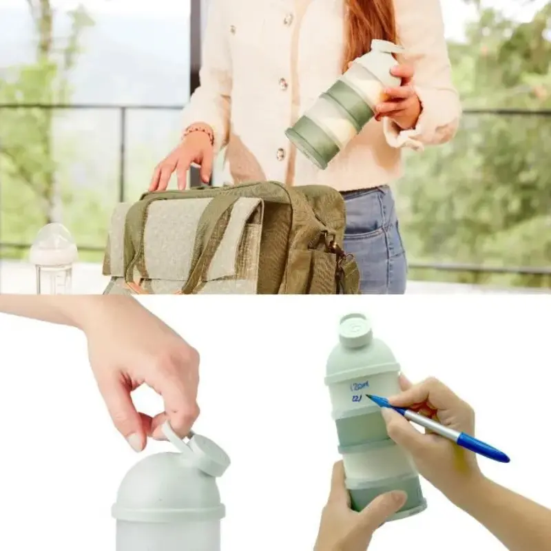 Babymoov Babydose – Boîte Doseuse Empilable pour Lait en Poudre vert