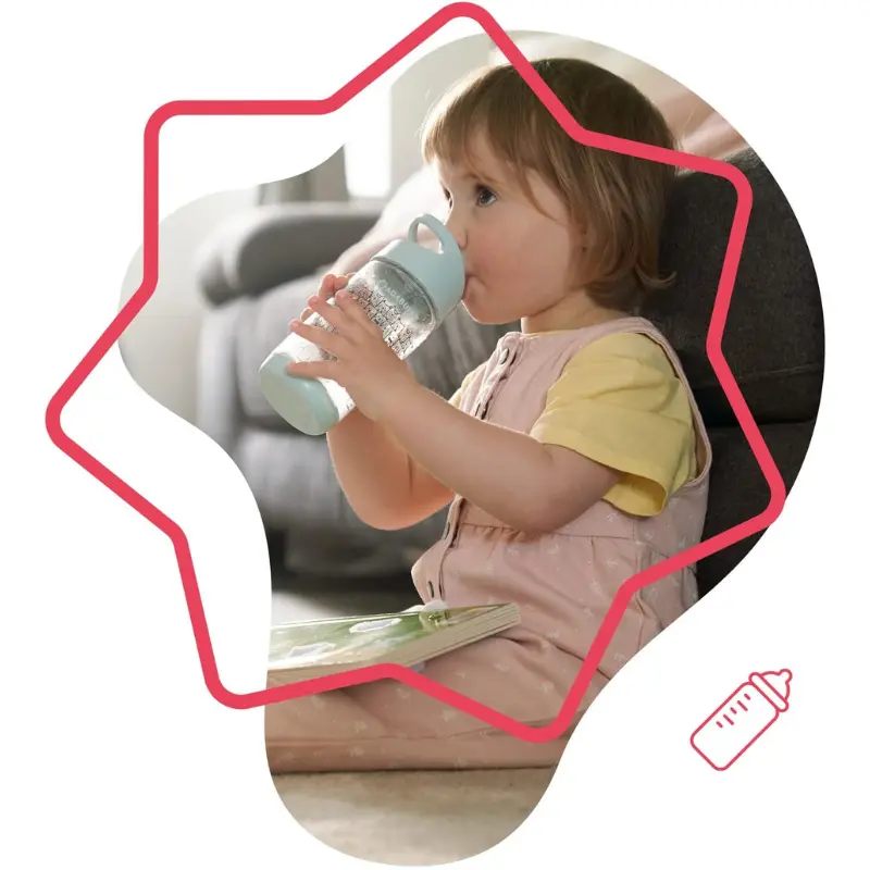 Badabulle Gourde à paille pour enfant 350ml - 12m+