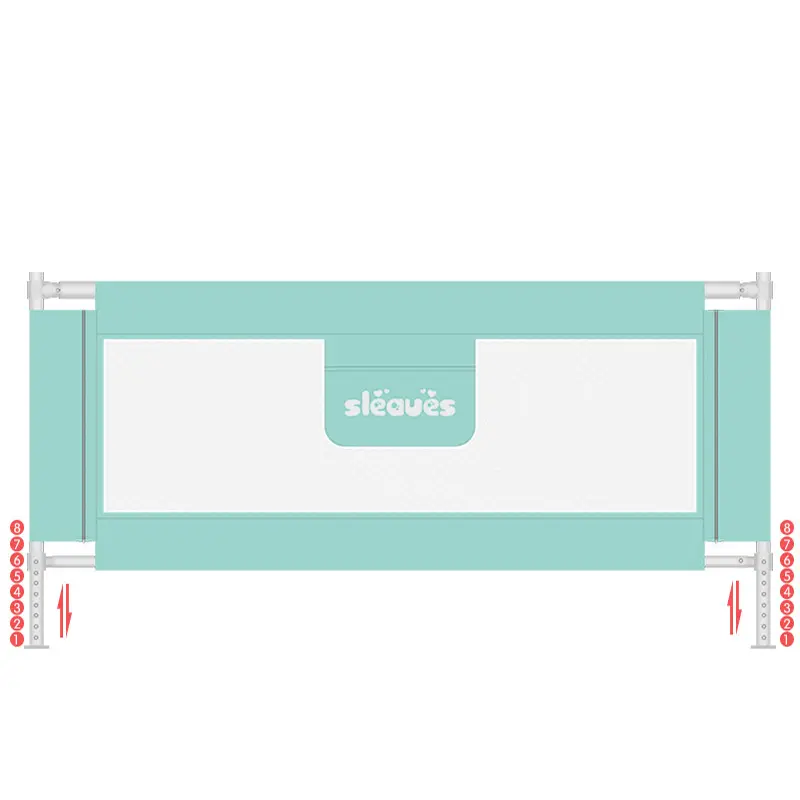 xx Barrière de lit pour la sécurité de bébé Vert 1.5M