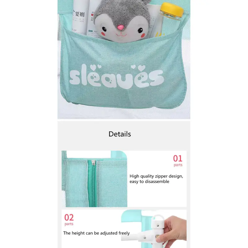 Barrière de lit pour la sécurité de bébé Vert 1.5M