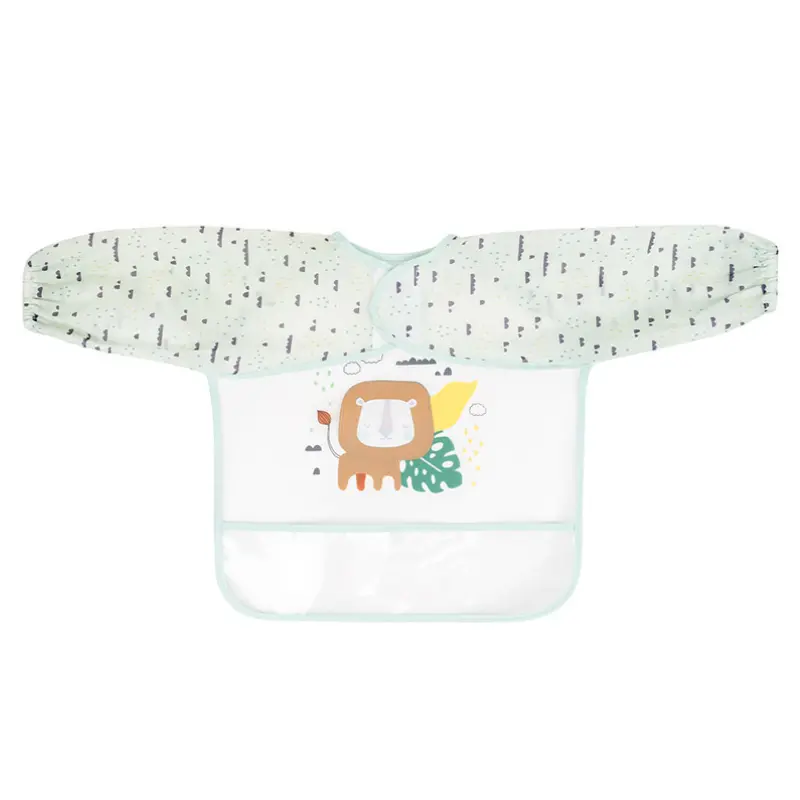 Bavoir manches longues ЕVA avec ramasse-miettes Savanna Mint