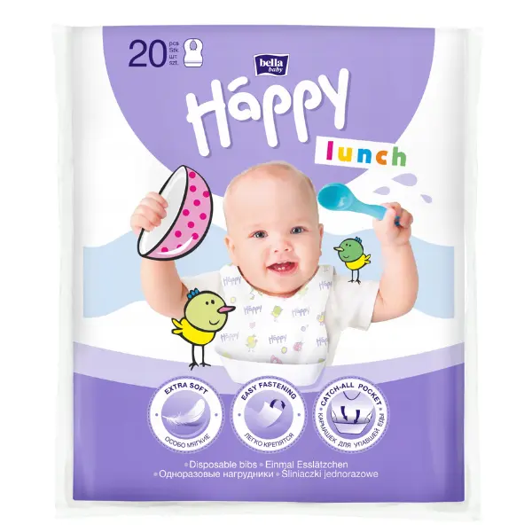 xx Bavoirs Jetables Happy 20 Unités