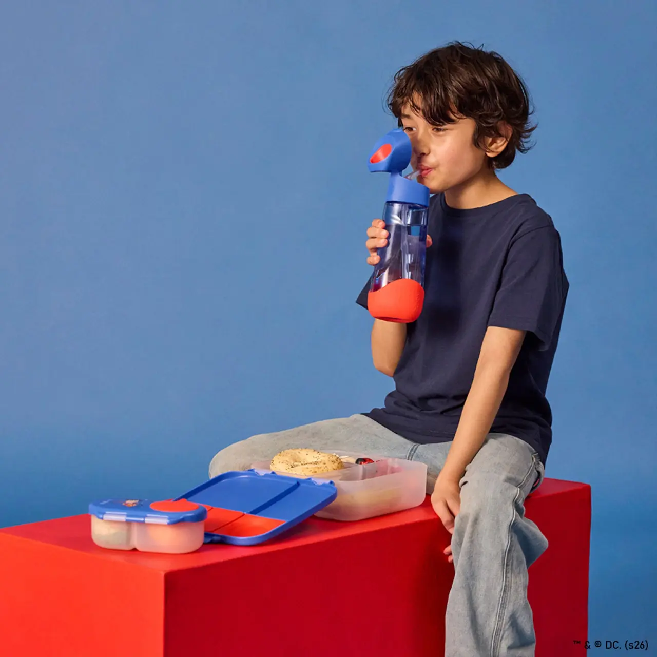 B.box Tritan Drink Bottle 600 ml Superman – Gourde Anti-Fuite pour Enfant