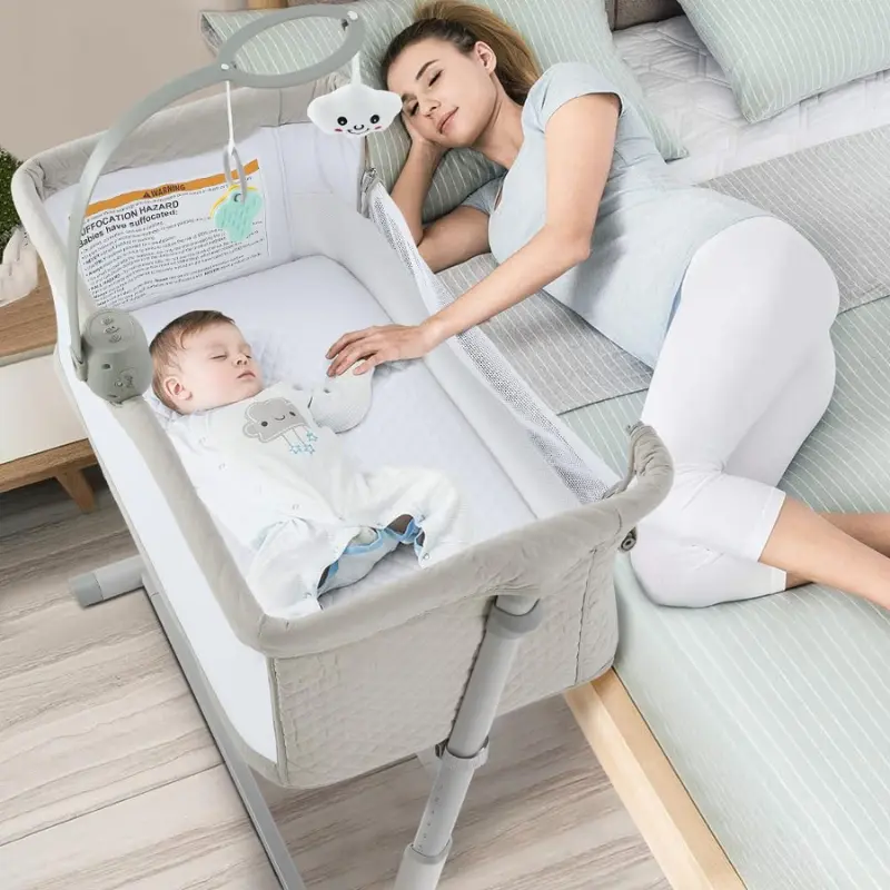 Berceau Bébé  – Lit Cododo Réglable et Portable, Confortable et Sécurisé pour Nouveau-né