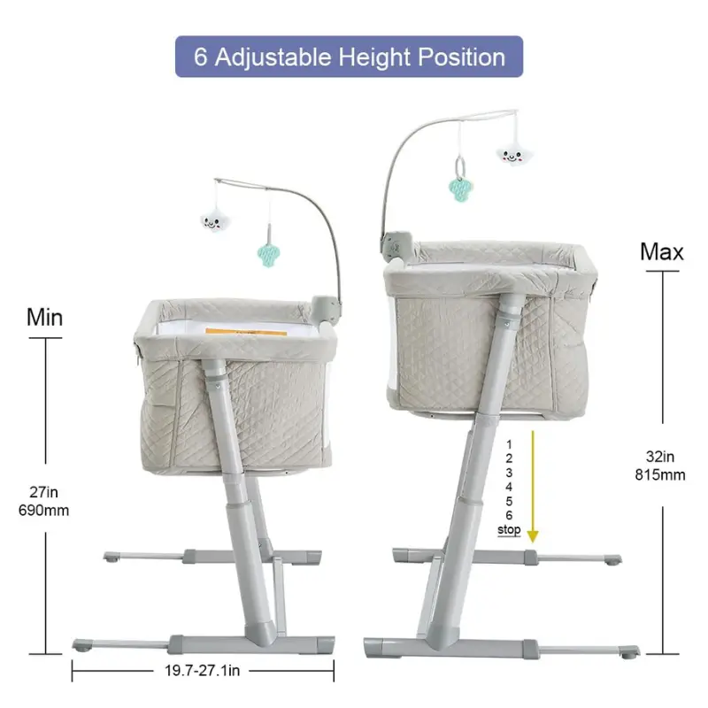 Berceau Bébé  – Lit Cododo Réglable et Portable, Confortable et Sécurisé pour Nouveau-né