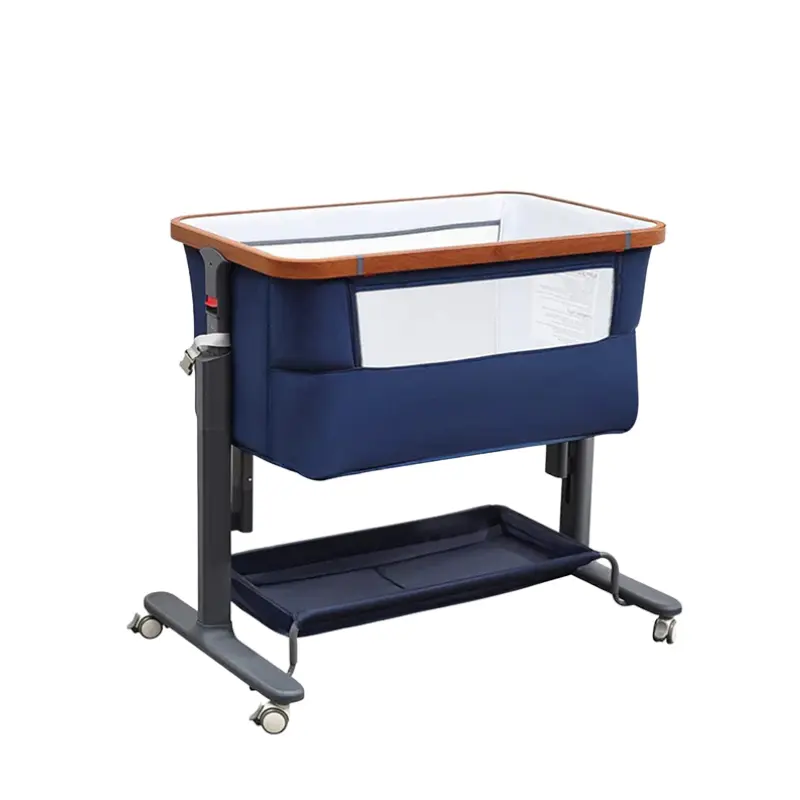 Berceau cododo réglable avec roulettes – Bleu marine