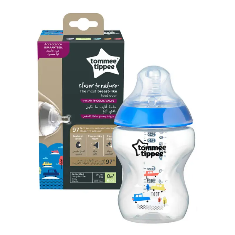 xx Biberon 260ml Bleu Closer To Nature – Tommee Tippee