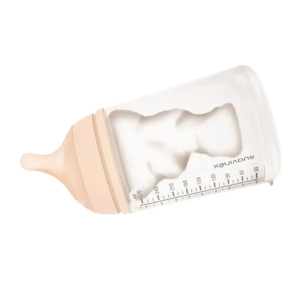 Biberon Débit Carême Zéro Zéro 180ml Blanc - SUAVINEX