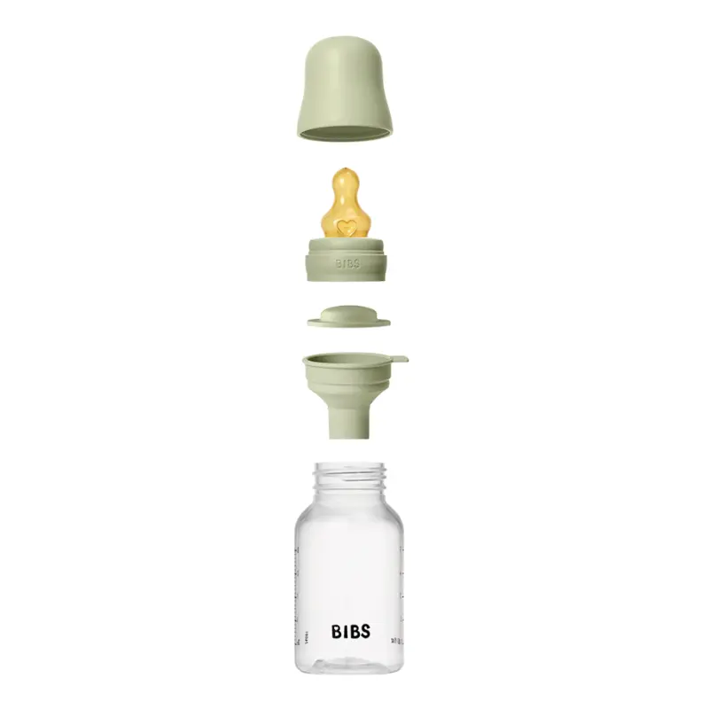 Biberon en Verre 120ml avec Tétine en Silicone Débit Lent - Sage