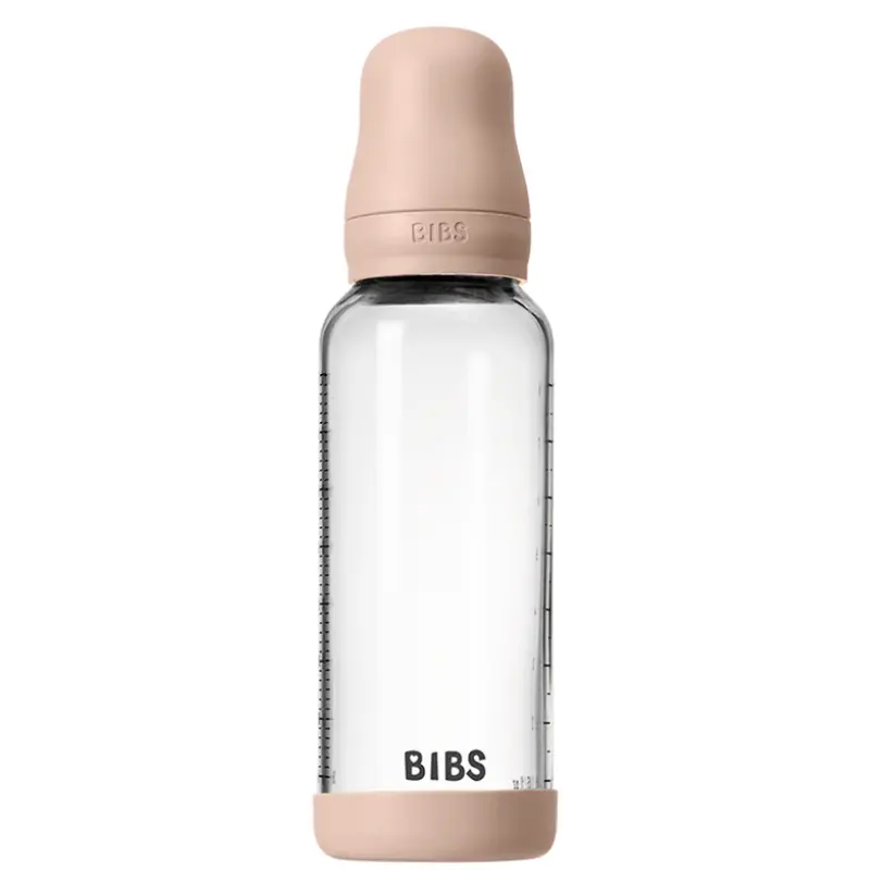 Biberon en Verre 240ml avec Tétine en Latex Débit Moyen - Blush
