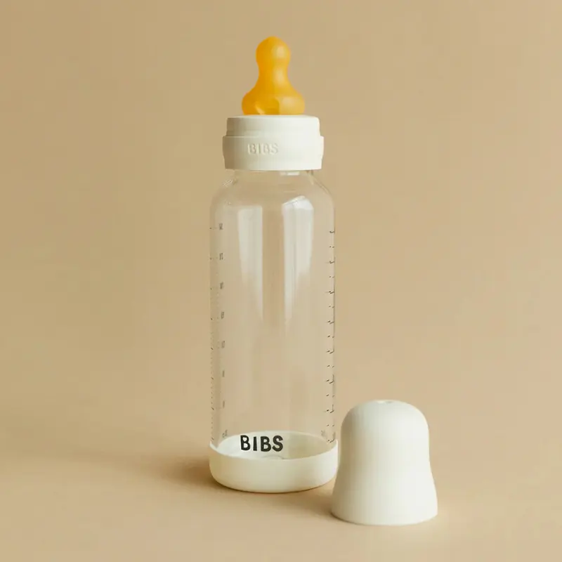 Biberon en Verre 240ml avec Tétine en Latex Débit Moyen - Blush