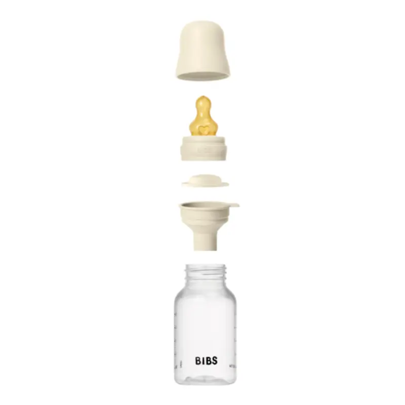 Biberon sans BPA 150ml avec tétine en latex Débit lent - IvoryBiberon sans BPA 150ml avec tétine en latex Débit lent - Ivory