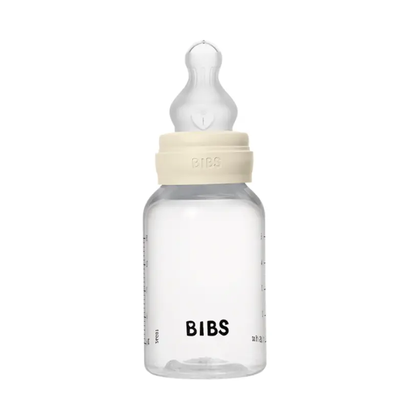 Biberon sans BPA 150ml avec tétine en silicone Débit lent - Ivory