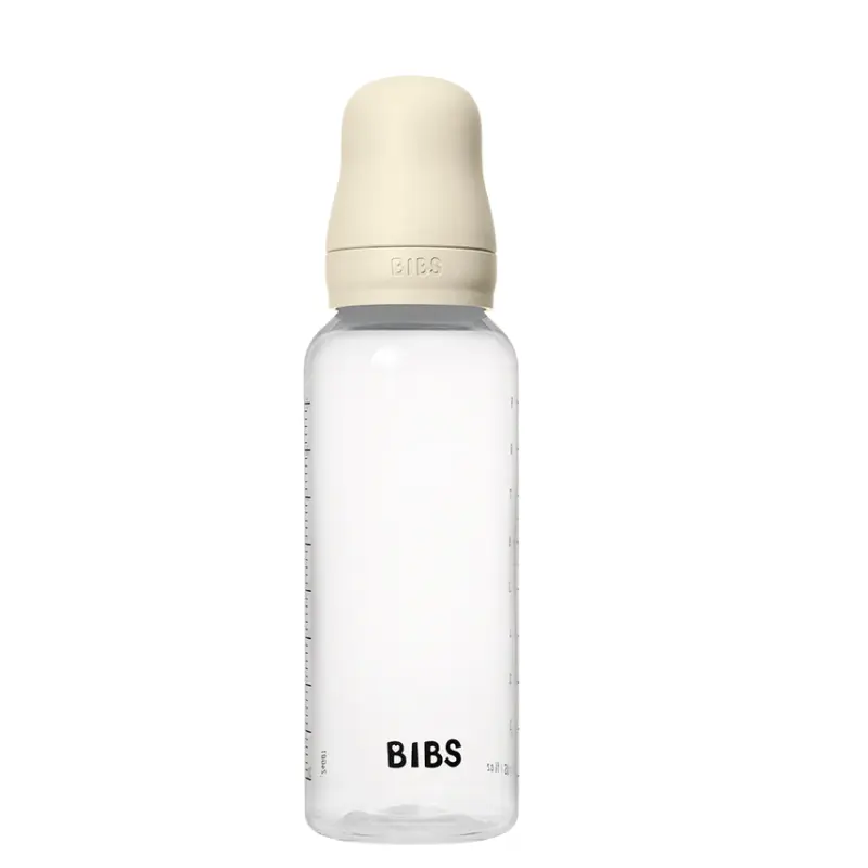 Biberons en Plastique sans BPA 270ml avec Tétine en Latex Débit moyen -Blush - BIBS