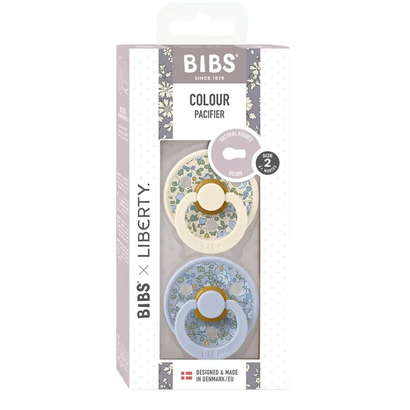 BIBS x LIBERTY Colour Lot de 2 Eloise - Mélange bleu poussiéreux