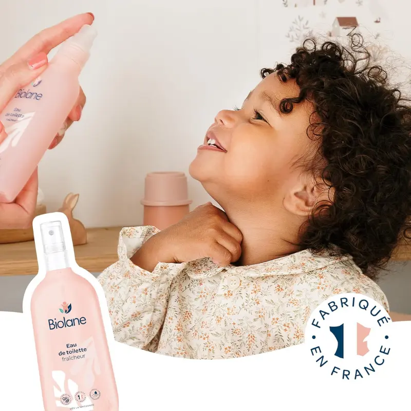 BIOLANE Eau de Toilette Bébé Fraîcheur 200ml Nouvelle Formule Mixte pour Fille et Garçon