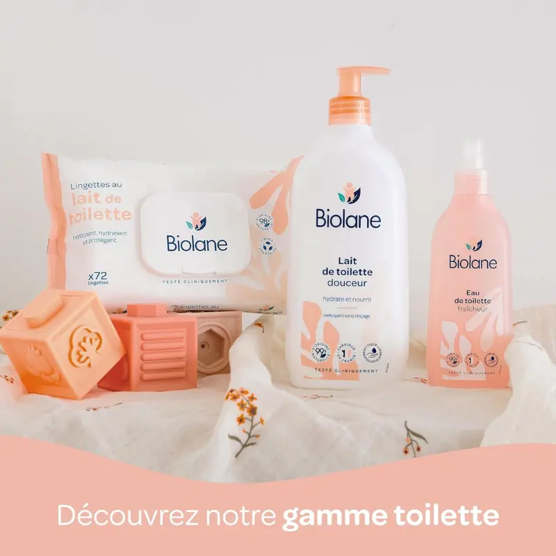 BIOLANE Eau de Toilette Bébé Fraîcheur 200ml Nouvelle Formule Mixte pour Fille et Garçon