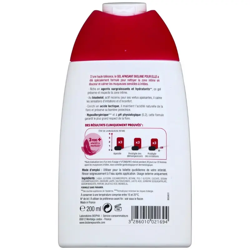 Biolane Gel Toilette Intime Apaisant 200ml