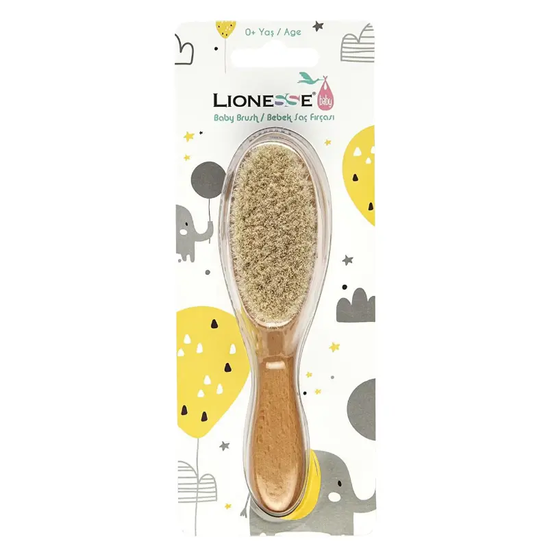 Brosse à cheveux bébé douce en bois naturel bio