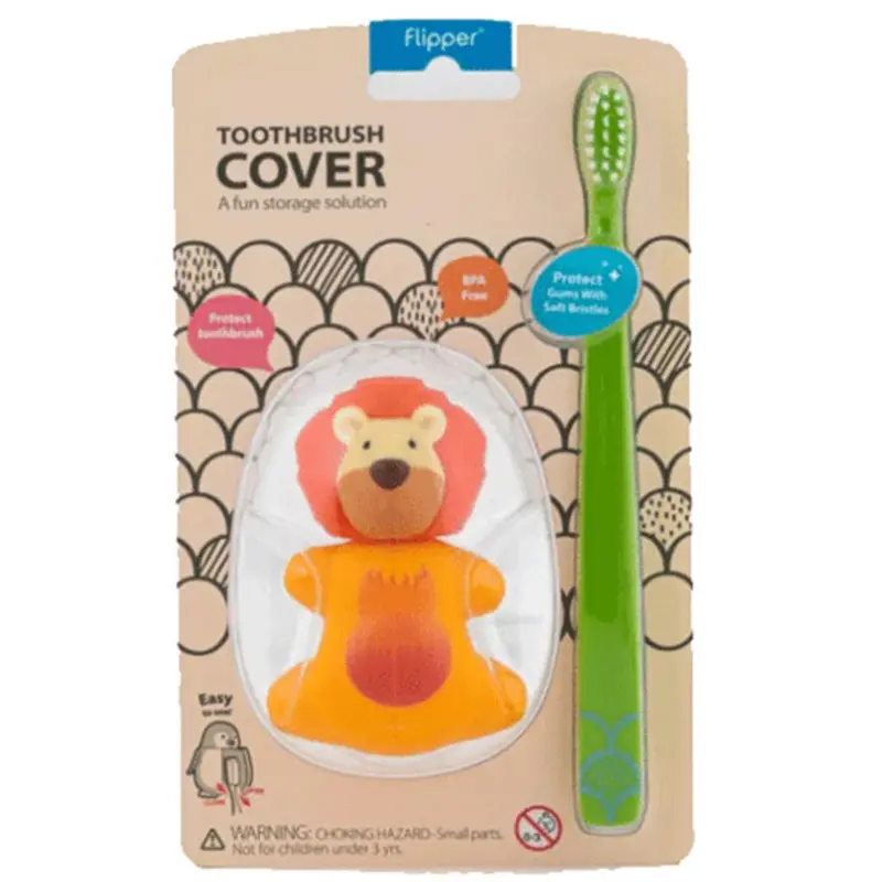 xx Brosse à dent Flipper avec couvercle - Lion