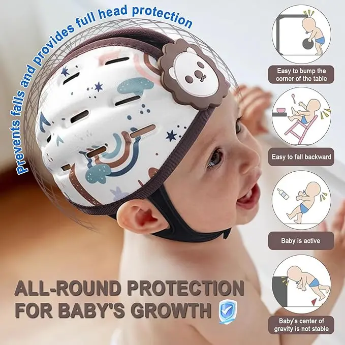 Casque de protection pour bébé Orange