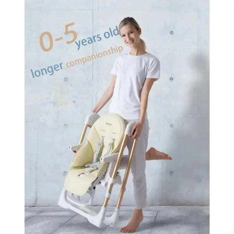 Chaise haute CLEO 3 en 1 beige gold – A Demain