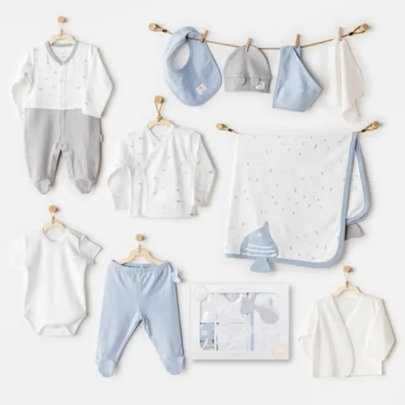 xx Coffret de Sortie d’Hôpital 10 Pièces Bébé Garçon Andywawa AC25601