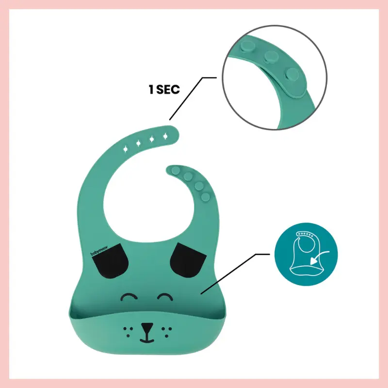 Coffret repas bébé  Vert et Gris LEARN'ISY 15-24 mois - Babymoov